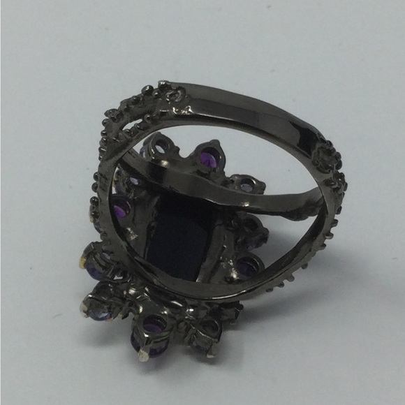 Rare Large Genuine Black Opal with Tanzanite & Amethysts - Picture 6 of 8